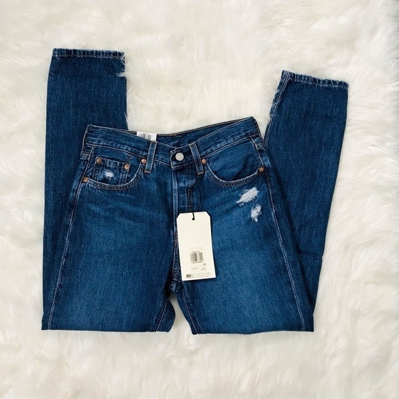 Levi’s 501 Skinny High Waist Distressed Jeans - Picture 2 of 10